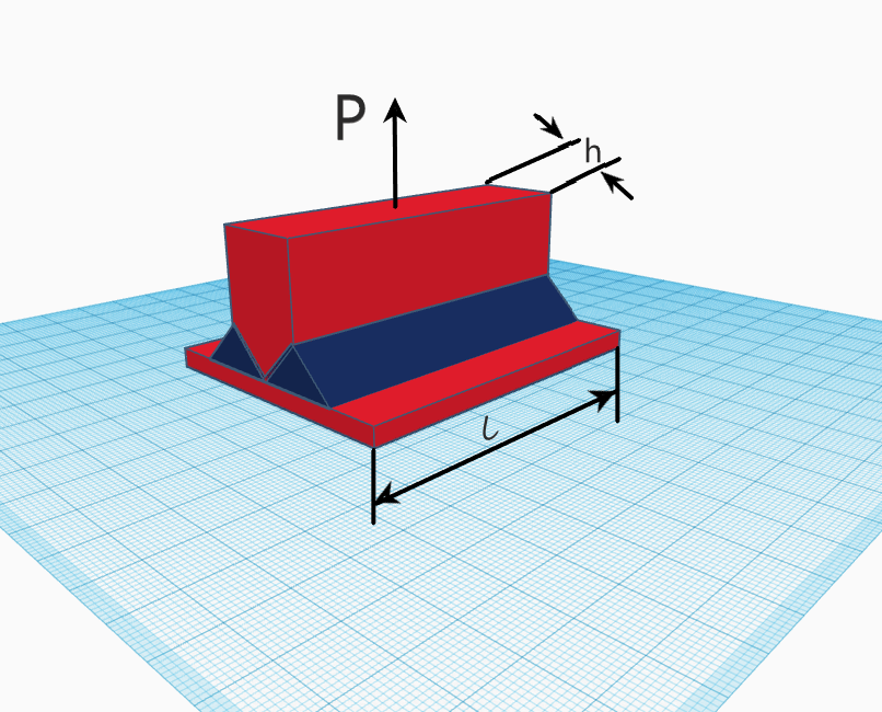 Force on FP Fillet Axial Load Weld Calculator